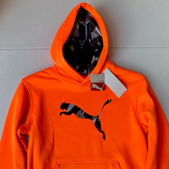 orange puma hoodie